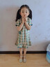 WONST品牌紅色格子親子旗袍母女裝年新款洋氣改良古風(fēng)夏季親子裝連 綠格子魚尾 媽媽L 曬單實(shí)拍圖