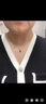 18K金四葉草吊墜彩金玫瑰金黃金掛墜項鏈套鏈au750女生送女友禮物 18K金黃金色（單吊墜） 15mm紅瑪瑙 曬單實(shí)拍圖