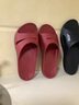 維諾妮卡臺(tái)灣EVA拖鞋足弓支撐減震防滑女夏減壓厚底足底筋膜炎涼拖鞋男 酒紅色 7 適合39-40腳穿 曬單實(shí)拍圖