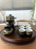 祥業(yè)新款玻璃自動(dòng)茶具套裝輕奢高檔懶人泡茶神器功夫磁吸泡茶壺杯 云月茶具套 4件 曬單實(shí)拍圖
