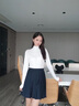 莫代爾打底衫女式秋冬氣質(zhì)半高領(lǐng)莫代爾修身長袖優(yōu)雅風(fēng)時尚上衣秋衣T恤 灰色 均碼80-130 曬單實(shí)拍圖