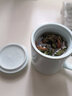 玉蝶 景德鎮(zhèn)茶杯陶瓷過濾杯子帶蓋家用水杯青瓷辦公室茶水分離泡茶杯 青玉瓷直筒過濾杯 曬單實(shí)拍圖