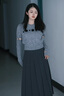 NicoleJolie半身裙女2025秋冬季新款百褶裙高腰顯瘦感裙子優(yōu)雅氣質(zhì)西裝中長裙 黑色 【四季款XZE898】 L （建議110~125斤） 曬單實拍圖