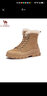 駱駝（CAMEL）冬季新款短筒厚底加絨加厚高幫棉鞋保暖馬丁靴女 L23W307189土黃 39 曬單實(shí)拍圖