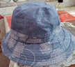 佰薏春秋季中老年人帽子女盆帽漁夫帽奶奶布帽春夏天媽媽大檐遮陽(yáng)帽女 ZY-57藍色 可調節(配防風(fēng)帶) 曬單實(shí)拍圖