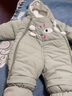 親智嬰兒連體羽絨服外出服連腳冬季男女新生兒童抱衣加絨爬行羽絨套裝 豆綠色小熊 110(建議6-10個(gè)月) 曬單實(shí)拍圖