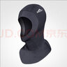 鯊巴特（SBART）防水母潛水頭套3MM加厚面罩臉基尼潛水泳帽男防曬沖浪保暖游泳帽 3MM厚黑色 L 曬單實(shí)拍圖