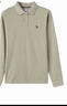 U.S. POLO ASSN.polo衫男翻領(lǐng)秋季純棉商務(wù)休閑長(cháng)袖t恤男士高端上衣 淺綠色 XXL 曬單實(shí)拍圖