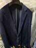 卓凡尼·華倫天奴（GIOVANNI VALENTINO）男士休閑西裝春夏季新款抗皺西服單西便西上衣0壓感易打理外套 藏青 L 曬單實拍圖