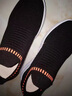 莫奈德品牌增高鞋男韓版內增高男鞋透氣飛織鞋百搭套腳休閑男鞋Z2111 黑桔增高7CM 44 曬單實(shí)拍圖