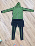 橙火兒童緊身衣訓練服彈力保暖男童速干衣運動(dòng)套裝足球籃球跑步打底服 30955黑綠四件套（不加絨） 150碼141-150cm 65-75斤 曬單實(shí)拍圖