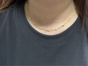 周六福（ZLF）七夕禮物  黃金項鏈女款足金999圓珠項鏈 計價T 45cm - 9.10g 曬單實拍圖