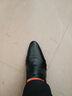 蜻蜓牌春季皮鞋男商務(wù)休閑皮鞋正裝男鞋套腳男大碼鞋子45碼男鞋46碼婚鞋 黑色 42 曬單實(shí)拍圖