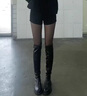 皮爾卡丹（pierre cardin）黑色下衣失蹤短褲女2025秋冬新款高腰a字辣妹小個(gè)子打底外穿靴褲 黑色 S 曬單實(shí)拍圖