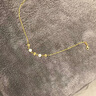 奢萊斯勒奢侈飾品【七夕情人節(jié)禮物】愛(ài)心四葉草金手鏈女紀(jì)念日生日送女友 黃色 莫桑石足手鏈（定制款） 曬單實(shí)拍圖