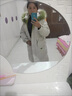 啄木鳥羽絨棉服女中長款2025新款冬裝加厚棉襖韓版寬松大毛領(lǐng)棉衣外套潮 乳白色 M 115-130斤 曬單實拍圖