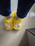 細細條 時(shí)尚可愛(ài)卡通創(chuàng  )意蛋黃毛絨絨月子鞋居家防滑軟厚底棉拖鞋女冬季 全包款黃色 40-41 曬單實(shí)拍圖