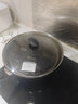 NITORI宜得利家居 鍋蓋家用耐高溫透明可視炒鍋不銹鋼玻璃蓋 透明 30cm 曬單實(shí)拍圖