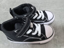 匡威（Converse）兒童鞋嬰童新款男女童魔術(shù)貼中幫帆布鞋A04826C-S-33 黑 24 【建議腳長(zhǎng)15cm】 曬單實(shí)拍圖