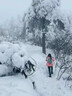 RINDU戶外登山防雪鞋套防沙防水護(hù)腿徒步裝備男女通用雪套綁腿保暖腳套 藍(lán)色 M碼(建議鞋碼37-39) 曬單實(shí)拍圖