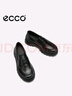 愛步（ECCO）樂福鞋 時尚厚底增高休閑皮鞋女 蹤跡30女鞋系列220723 黑色 35 曬單實拍圖