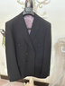 休塔（SUITUP ）【高品質(zhì)】西服男套裝雙排扣高級(jí)感紳士西裝男結(jié)婚禮服正裝三件套 雙排佩納墨黑【單西】 XL 【50A】 下單可備注褲子碼數(shù) 曬單實(shí)拍圖