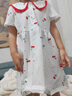 Classic Teddy精典泰迪女童連衣裙兒童裙子中小童裝純棉公主裙夏季 白色 140  曬單實(shí)拍圖