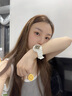聖猴時(shí)（SHHORS）女款電子手表夜光兩地時(shí)間鬧鈴獨角獸小巧甜酷ins運動(dòng)潮流學(xué)生 白金色 曬單實(shí)拍圖