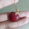玉戀韻 朱砂女士心形鎖骨鏈 新款飾品 本命年實(shí)用禮物掛件 項鏈吊墜 DZ118-紫金砂心型吊墜 曬單實(shí)拍圖