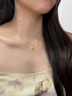 中國(guó)黃金（CHINA GOLD）雪花黃金項(xiàng)鏈女足金套鏈吊墜毛衣鏈七夕情人節(jié)禮物送女友老婆 足金雪花吊墜 贈(zèng)S925鏈 曬單實(shí)拍圖