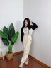Teenie Weenie小熊春季簡約時尚加絨束腳衛(wèi)褲休閑褲長褲運動褲女 燕麥色 M (165) 曬單實拍圖