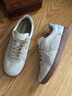 楓葉（leaveland）德訓鞋男女同款秋冬網(wǎng)面透氣休閑鞋男簡(jiǎn)約百搭牛筋底運動(dòng)板鞋子男 情侶款-白色(皮鞋碼) 41 曬單實(shí)拍圖