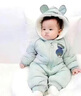 迪士尼（Disney）2025年新生嬰兒冬款衣服加絨夾棉寶寶連體衣外出加厚棉衣爬服冬季 BB-反光小熊  綠色 冬裝 66cm 66碼(8-12斤左右) 曬單實(shí)拍圖