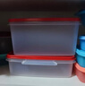 特百惠（Tupperware）保鮮盒珍寶多用盒4升/2升保鮮盒套裝可冷藏/常溫帶提手便攜收納盒 珍寶盒2升紅色 2件套 曬單實(shí)拍圖