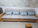 丽巢 实木沙发 客厅家具 组合套装冬夏两用 小户型经济型农村木质沙发 四人位 实拍图