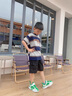 G.DUCKKIDS童裝男童短袖t恤夏天新款兒童衣服舒適中大童上衣時(shí)髦男孩衣服薄 條紋灰色qkioegi 140 建議9~10歲【130-140cm】 曬單實(shí)拍圖