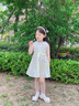 FNJ KIDS童裝女童連衣裙夏季新款洋氣寶寶背心裙小女孩碎花公主裙子 黃色 100 cm(建議身高90-100cm) 曬單實拍圖