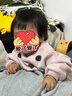 戴維貝拉（DAVE＆BELLA）兒童長(cháng)褲套裝冬季新款加絨女童衛衣褲子兩件套休閑寶寶衣服 圓點(diǎn)【現貨】 80 cm（建議身高73-80cm） 曬單實(shí)拍圖