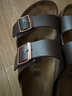 BIRKENSTOCK勃肯德國(guó)進(jìn)口男女款牛皮革經(jīng)典款軟木Arizona雙扣拖鞋 棕色常規(guī)版51101 39 曬單實(shí)拍圖