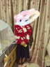 雪妃藍(lán)琪（XUEFEILANQI）新款連衣裙2023秋冬女裝氣質(zhì)吊帶裙小個(gè)子針織裙子圣誕新年 紅色毛衣+黑色裙子 M【建議95-105斤】 曬單實(shí)拍圖