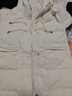 雪中飛中長(cháng)款羽絨服女新款休閑時(shí)尚牛角扣冬季加厚保暖舒適外套 白色 L (165) 曬單實(shí)拍圖