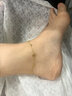 御龍鏡 999足金四葉草黃金腳鏈女5G黃金本命年轉運珠金珠腳飾新款送女友 四葉草腳鏈 金約2.77g-2.87g 曬單實(shí)拍圖