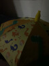 觅锐 儿童雨伞半自动长柄晴雨两用伞遮阳防晒黑胶带防水套伞 黄色恐龙 实拍图