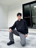 李寧連帽衛(wèi)衣男春秋薄絨保暖新款運動套頭衫加厚休閑寬松青少年外套 【薄絨款】黑色連帽套頭衛(wèi)衣 XL /180 (150-165斤) 曬單實拍圖