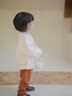 幼歌（YOUGE） 男女寶寶簡(jiǎn)約百搭毛線(xiàn)褲秋季新款保暖長(cháng)褲翻邊收口褲子 方糖棕 80 cm 曬單實(shí)拍圖