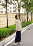 小野七天復(fù)古廓形小西裝外套女高級感2025春秋休閑小個子西服氣質(zhì)白色外套 米白色 常規(guī) [升級版型] L 曬單實拍圖