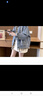 莫代爾牛仔外套女2025春秋季新款女裝初高中學生寬松韓版假兩件夾克上衣 藍色 S 115斤以內(nèi) 曬單實拍圖