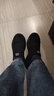 西域駱駝（VANCAMEL）男士夏季網(wǎng)面透氣鞋休閑運(yùn)動(dòng)網(wǎng)眼男鞋跑步軟底薄款網(wǎng)鞋一腳蹬布鞋 全黑 40 曬單實(shí)拍圖