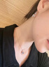 伊凡迪純999足銀項(xiàng)鏈女生士吊墜鑲鉆生日七夕情人節(jié)禮物送女朋友老婆 玫瑰金色·藍(lán)鉆【免費(fèi)刻字】 曬單實(shí)拍圖