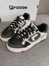 FILA FUSION斐樂(lè )官方潮牌男鞋BANK DX場(chǎng)下滑板鞋時(shí)尚舒適休閑鞋厚底鞋 豆腐白/黑-TB 40.5 曬單實(shí)拍圖